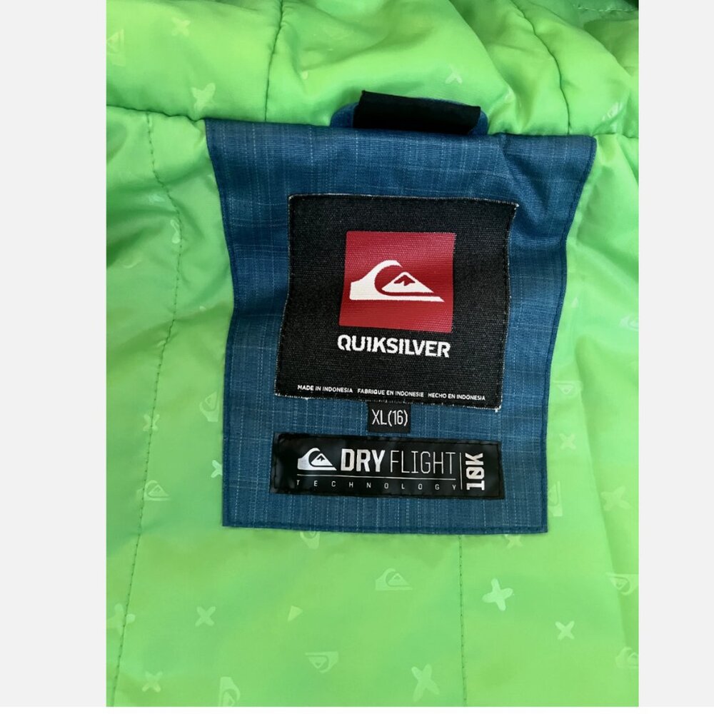 Quicksilver Size 16(XL) Dry Flight 10K Technical Snow Winter Jacket Coat Youth - Picture 7 of 10